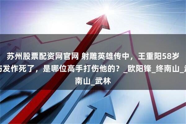 苏州股票配资网官网 射雕英雄传中，王重阳58岁旧伤发作死了，是哪位高手打伤他的？_欧阳锋_终南山_武林