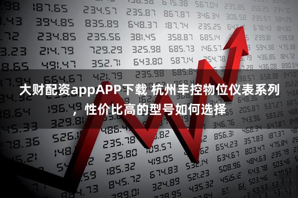 大财配资appAPP下载 杭州丰控物位仪表系列，性价比高的型号如何选择